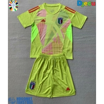 Italija Golmanski Domaci Dres za djecu EP 2024 Kratak Rukav (+ Kratke hlače)